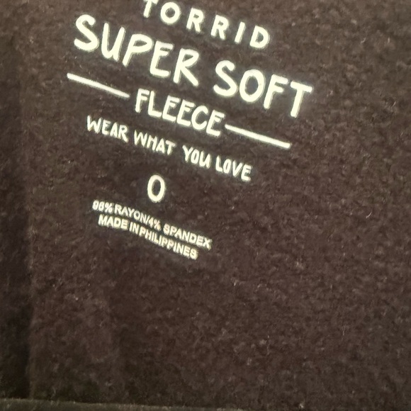 Torrid Black Super Soft Fleece Cardigan - Picture 3 of 3